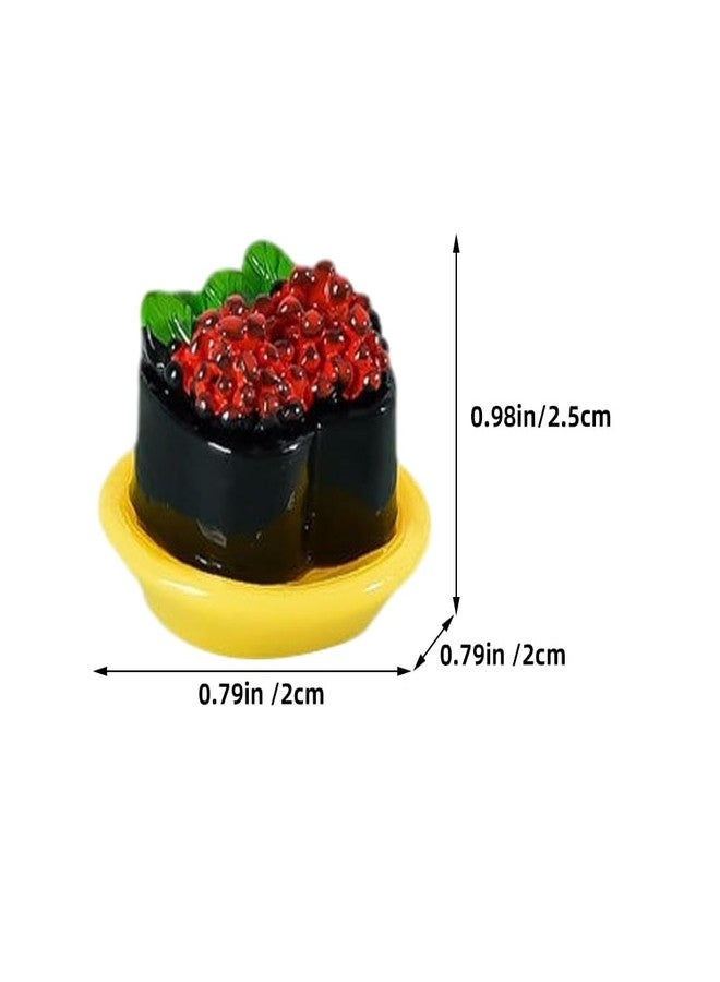 Vaguelly 24pcs Simulated Japanese Sushi Miniatures Lifelike Dollhouse Decoration Realistic Sushi Models for Home Decor and Photography Props for Miniature Display - Image 4